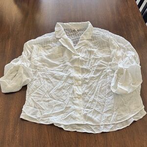 eesome White Button Down Shirt